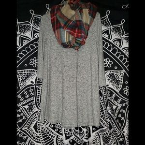 Forever 21 sweater dress! With scarf